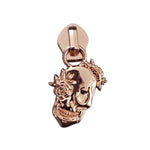 Zipper Skull Roses Roségold - Reißverschluss Schieber Gr.5