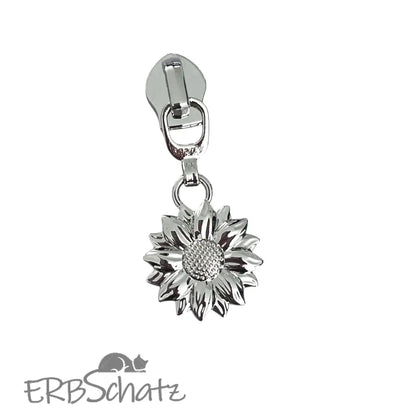 Zipper Sonnenblume Gold - Reißverschluss Schieber Gr.5