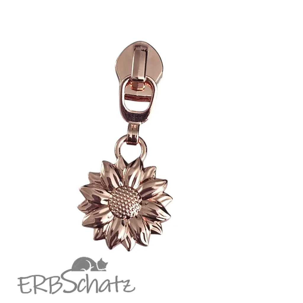 Zipper Sonnenblume Gold - Reißverschluss Schieber Gr.5