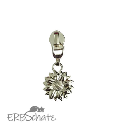 Zipper Sonnenblume Gold - Reißverschluss Schieber Gr.5