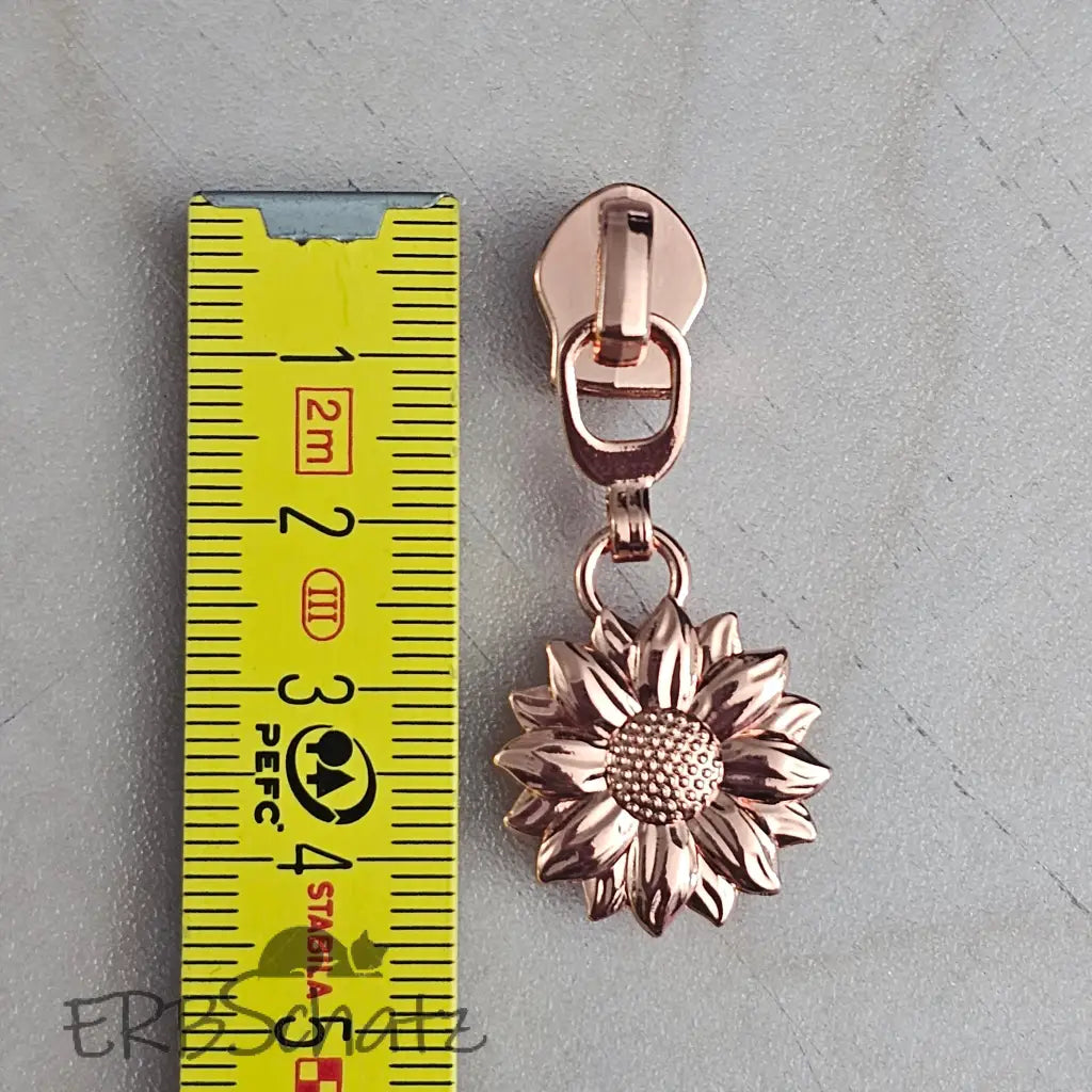 Zipper Sonnenblume Gold - Reißverschluss Schieber Gr.5