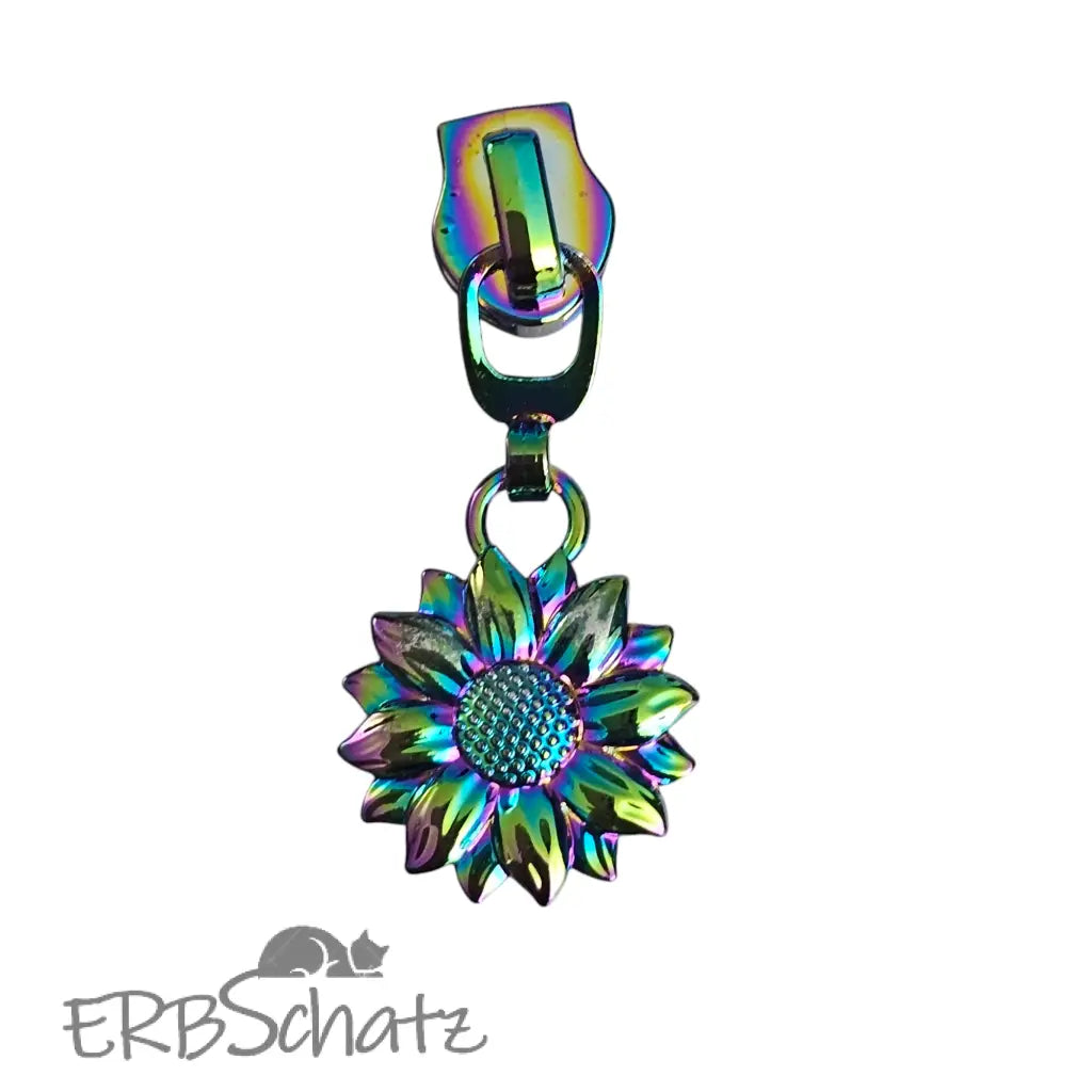 Zipper Sonnenblume Gold - Reißverschluss Schieber Gr.5
