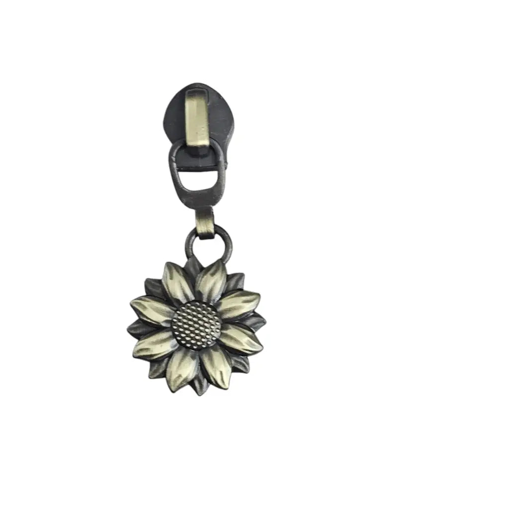 Zipper Sonnenblume Gold - Reißverschluss Schieber Gr.5