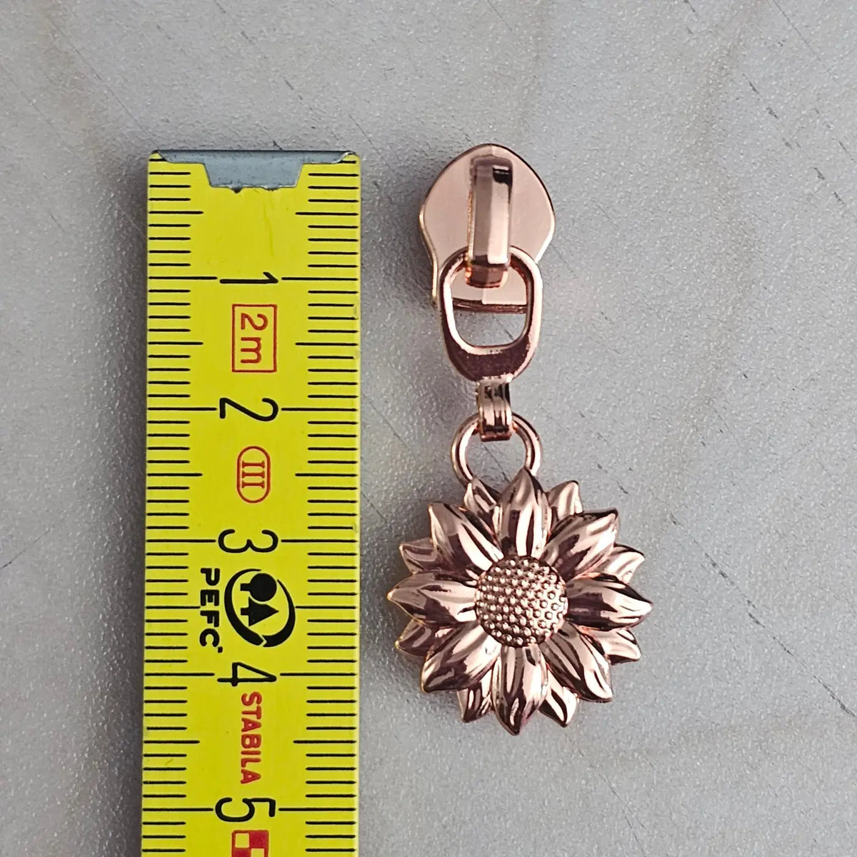 Zipper Sonnenblume Gold - Reißverschluss Schieber Gr.5