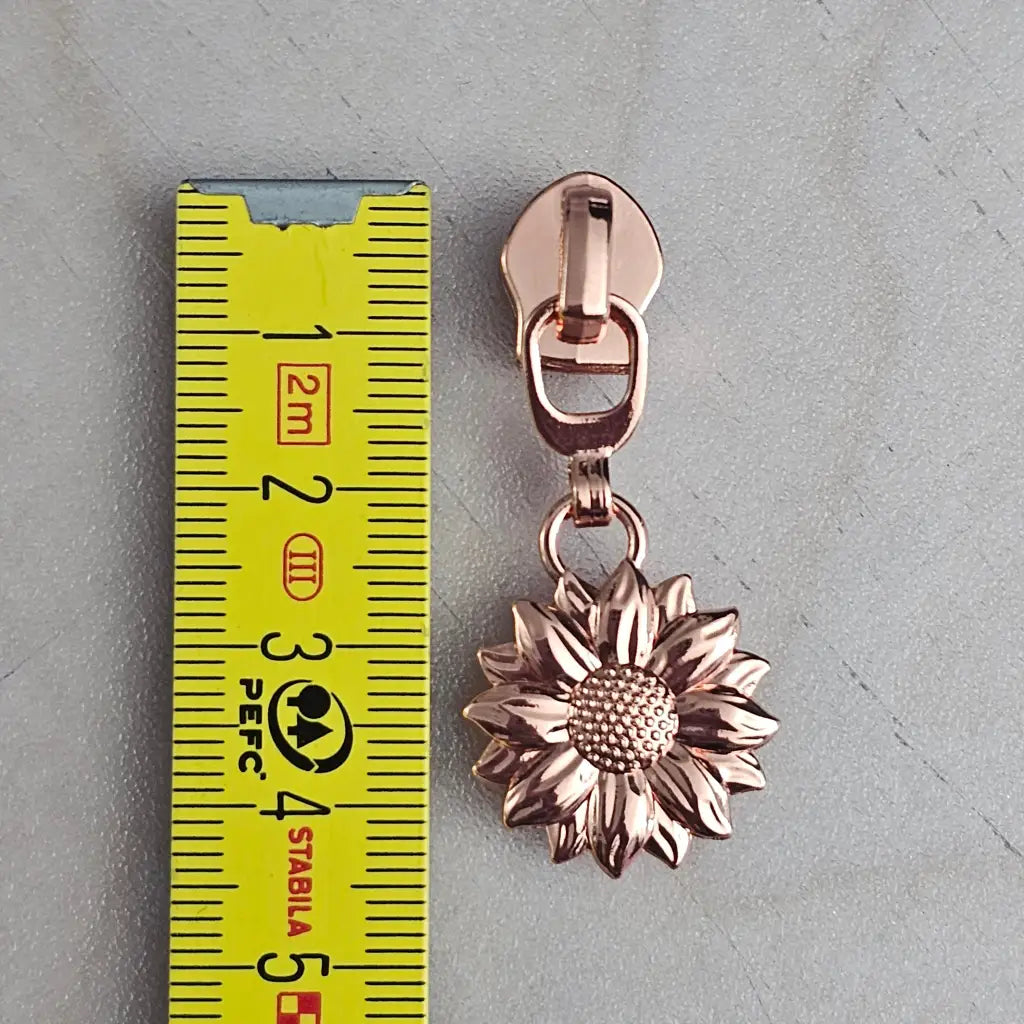 Zipper Sonnenblume Gold - Reißverschluss Schieber Gr.5