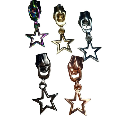 Zipper Stern Regenbogen - Reißverschluss Schieber Gr.5