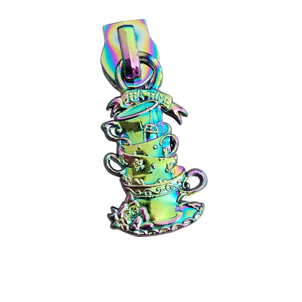 Zipper TeaTime Rainbow - Reißverschluss Schieber Gr.5