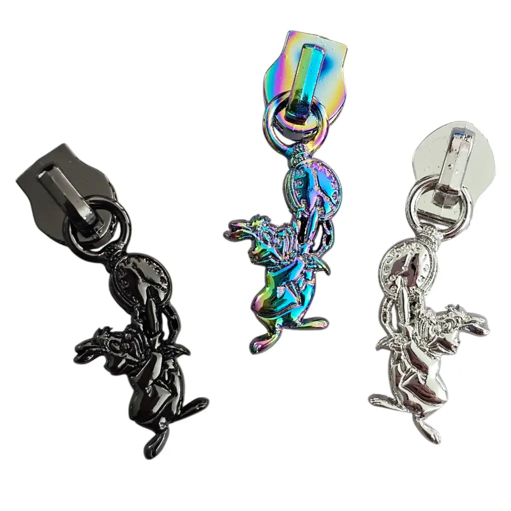 Zipper Time Bunny Rainbow - Reißverschluss Schieber Gr.5