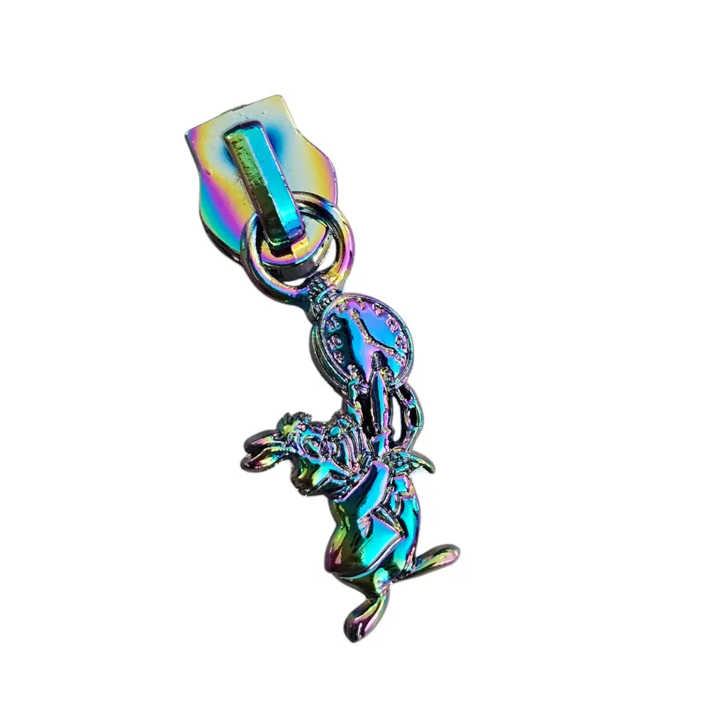 Zipper Time Bunny Rainbow - Reißverschluss Schieber Gr.5