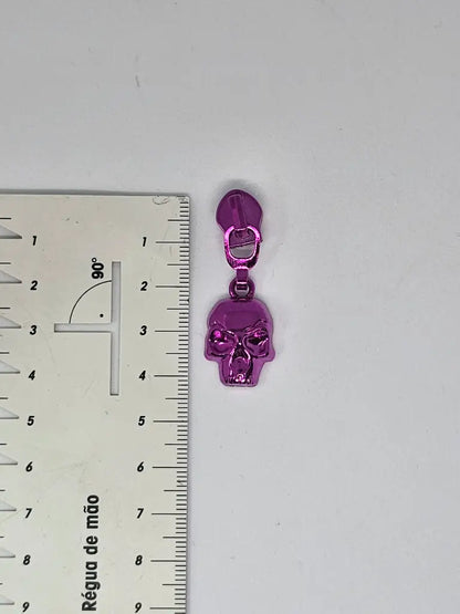 Zipper Totenkopf Regenbogen - Reißverschluss Schieber Gr.5
