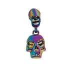 Zipper Totenkopf Regenbogen - Reißverschluss Schieber Gr.5